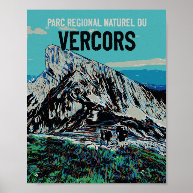 Regionalparkshandel i Vercors, Alpernor, Frankrike Poster (Framsidan)