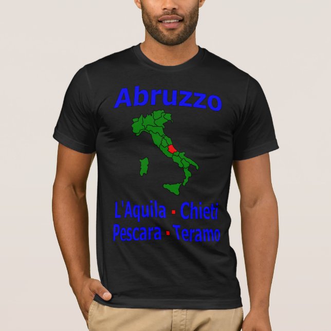 Regionen Abruzzo med provinserna T Shirt (Framsida)