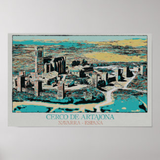 Regionen Artajona, Navarre, Spanien Poster