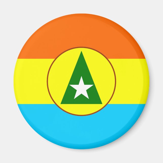Regionen Cabinda Angola flagga symbol Magnet (Framsidan)