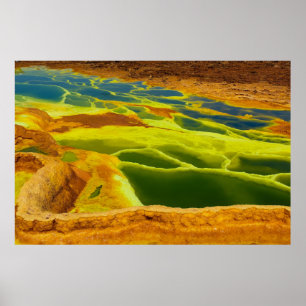 Regionen Etiopien Erta Ale Active Volcano Afar Poster