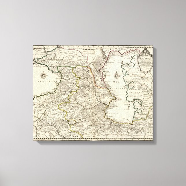 Regionen kring Kaspiska havet Canvastryck (Framsida)