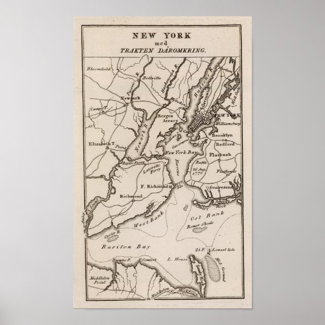 Regionen New York och New jersey Poster (Framsidan)