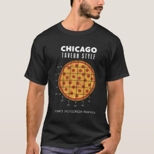 Regionen Pizza Chicago Tavern Stil T Shirt