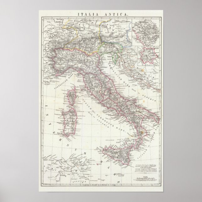 Regionen Rom Italien Poster (Framsidan)