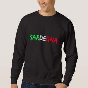 Regionen Sardinien i den Italien italienska Flagga Lång Ärmad Tröja