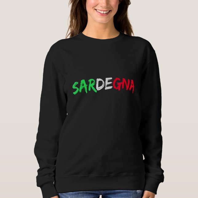 Regionen Sardinien i den Italien italienska Flagga T Shirt (Framsida)