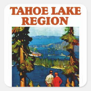 Regionen Tahoe Sjö Fyrkantigt Klistermärke