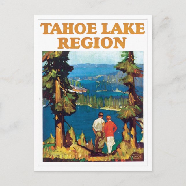 Regionen Tahoe Sjö Vintage Vykort (Framsida)