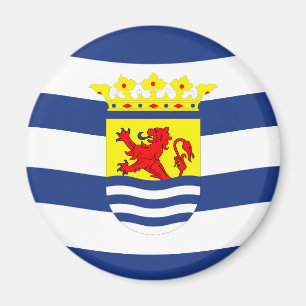 Regionen Zeeland flagga Netherlands Provindutch Magnet