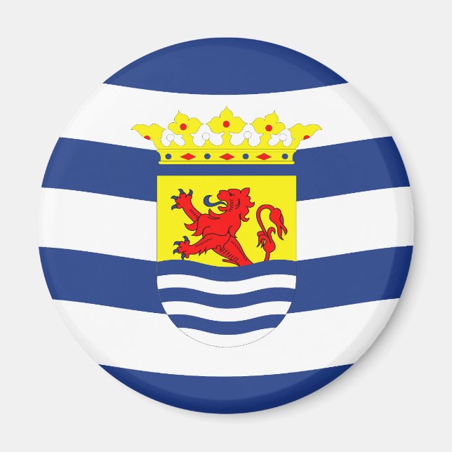 Regionen Zeeland flagga Netherlands Provindutch Magnet (Framsidan)
