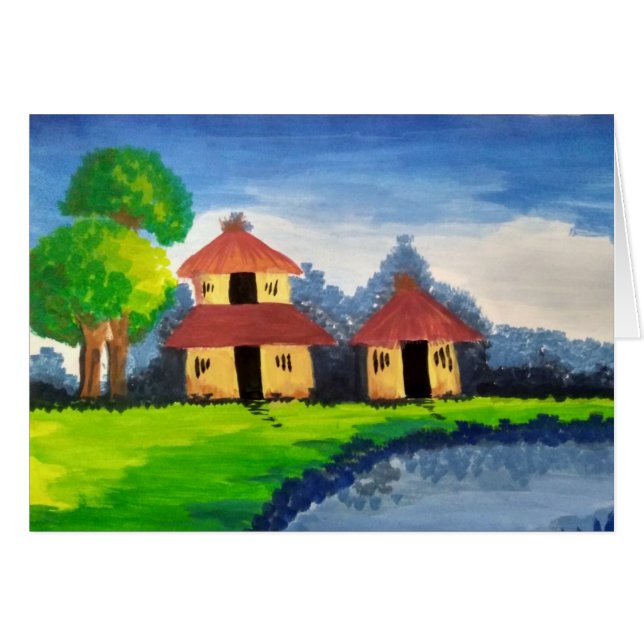 Regionsinställningskort efter Rashmi Hälsningskort (Framsidan Horizontal)