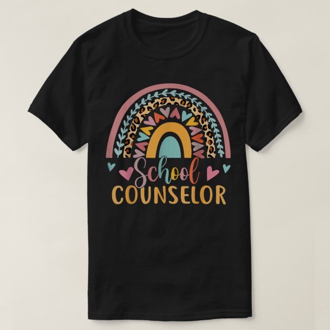 Regissören Rainbow Leopard Skriv ut Counter T Shirt (Design framsida)