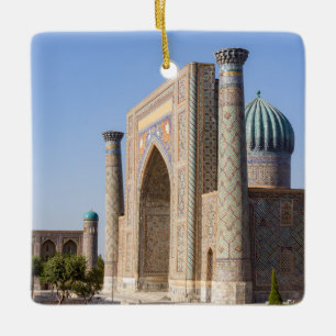 Registan square in sunset - Samarkand, Uzbekistan Julgransprydnad Keramik