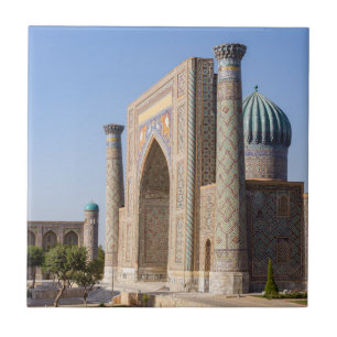 Registan square in sunset - Samarkand, Uzbekistan Kakelplatta