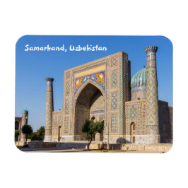 Registan square in sunset - Samarkand, Uzbekistan Magnet