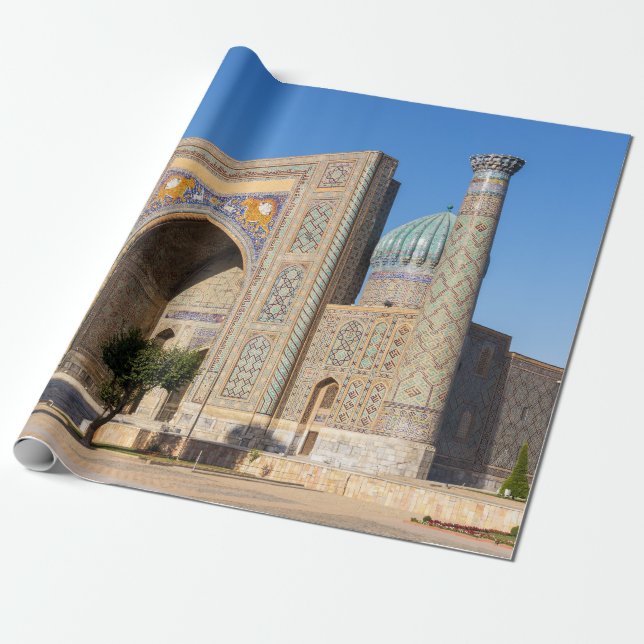 Registan square in sunset - Samarkand, Uzbekistan Presentpapper (Utrullad)