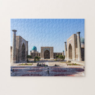 Registan square in sunset - Samarkand, Uzbekistan Pussel