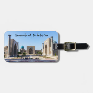Registan square - Samarkand, Uzbekistan, Asien Bagagebricka