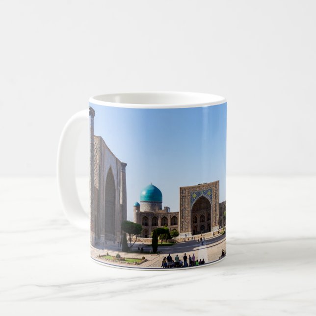 Registan square - Samarkand, Uzbekistan, Asien Kaffemugg (Framsida vänster)