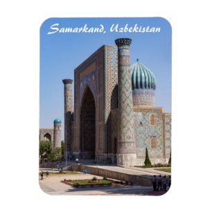 Registan square - Samarkand, Uzbekistan, Asien Magnet