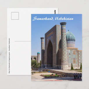 Registan square - Samarkand, Uzbekistan, Asien Vykort