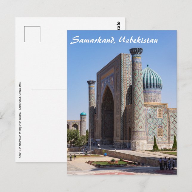 Registan square - Samarkand, Uzbekistan, Asien Vykort (Fram/baksida)