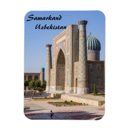 Registan square vid sunset - Samarkand, Uzbekistan Magnet