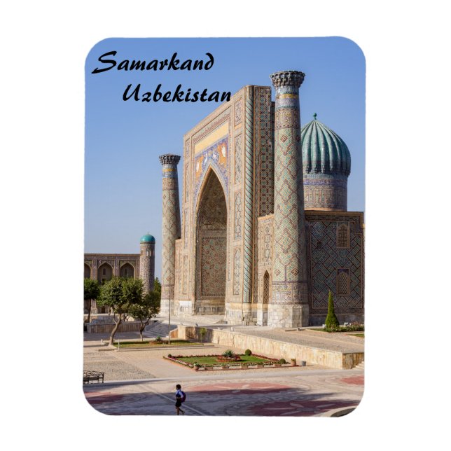 Registan square vid sunset - Samarkand, Uzbekistan Magnet (Vertikal)