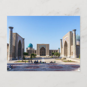 Registan-torget - Samarkand, Uzbekistan, Asien Vykort