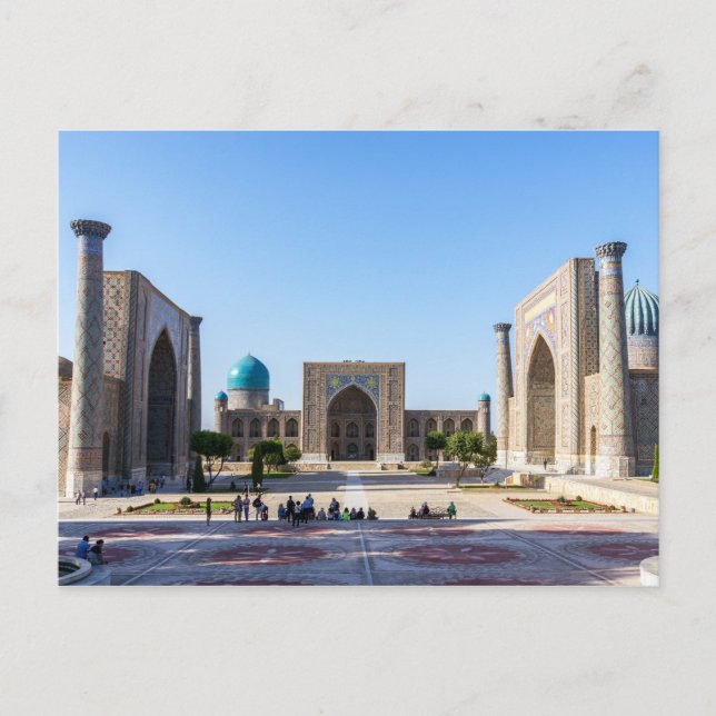 Registan torget - Samarkand, Uzbekistan, Asien Vykort (Framsida)