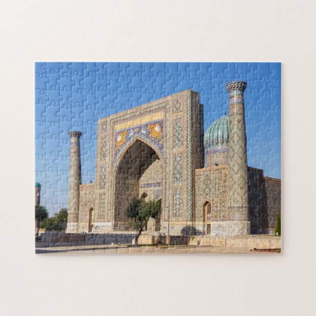Registan torget vid solnedgång - Samarkand, Uzbeki Pussel (Horisontell)