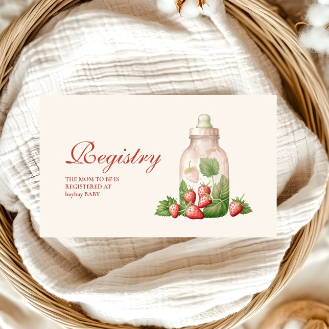 Register för Berry Sweet Baby Shower Tilläggskort (Skapare uppladdad)