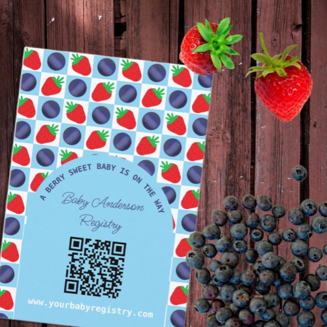 Register för Berry Sweet Baby Shower Tilläggskort (Skapare uppladdad)