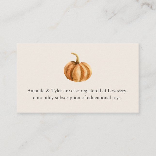 Register för höstbabyvisningsprogram tilläggskort (Framsida)