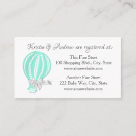 Register för luftballong Baby Shower Tilläggskort