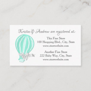 Register för luftballong Baby Shower Tilläggskort