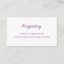 Register för minimal mjuk Lila för babyvisningspro