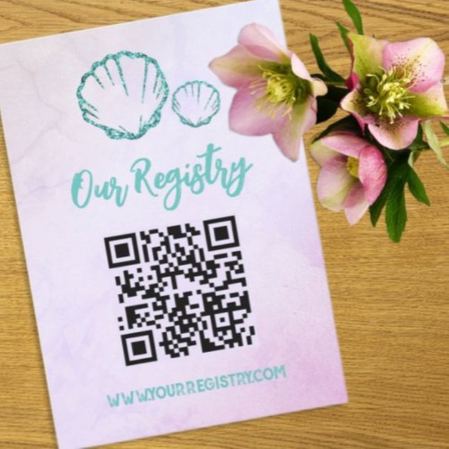 Register för Seashell Baby Shower Tilläggskort (Skapare uppladdad)
