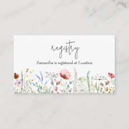 Register för Wildblomsterbabyskor Tilläggskort