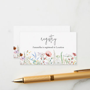 Register för Wildblomsterbabyskor Tilläggskort