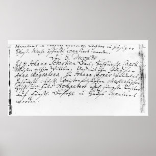 Register över Bachs bröllop till Anna Poster