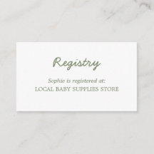 Register över minimal Grönt för babyvisningsprogra