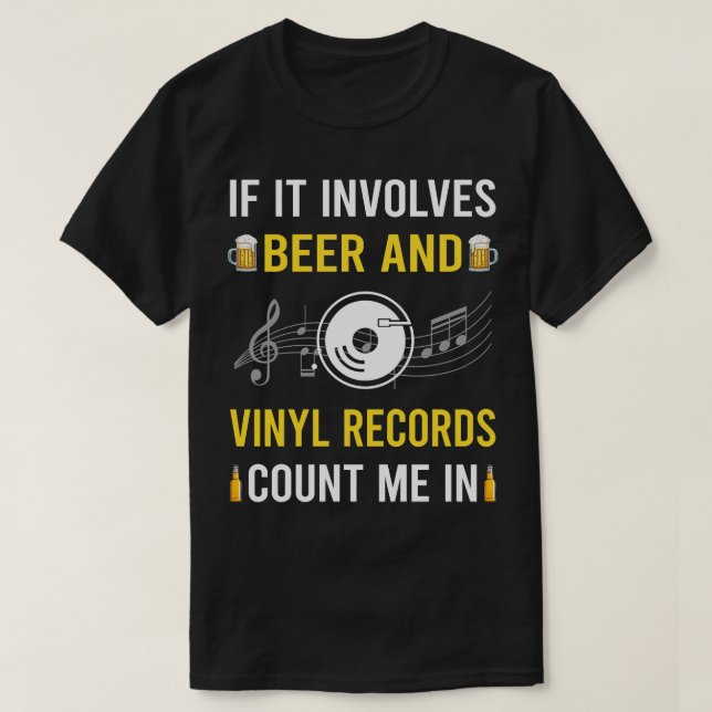 Register över öl- och vinylregister t shirt (Design framsida)
