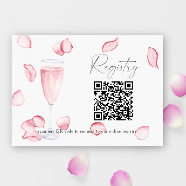 Register över Petals- och Prosecco QR-möhippor Tilläggskort (Skapare uppladdad)