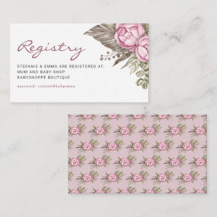 Register över Rosor för vattenfärgsblommor för bab Tilläggskort