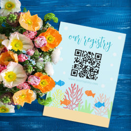 Register över Sea Life Baby Shower Tilläggskort