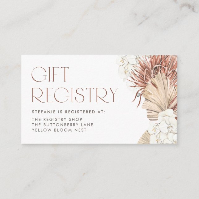 Register över vitorkid Handflatan Lövs Boho Baby S Tilläggskort (Framsida)