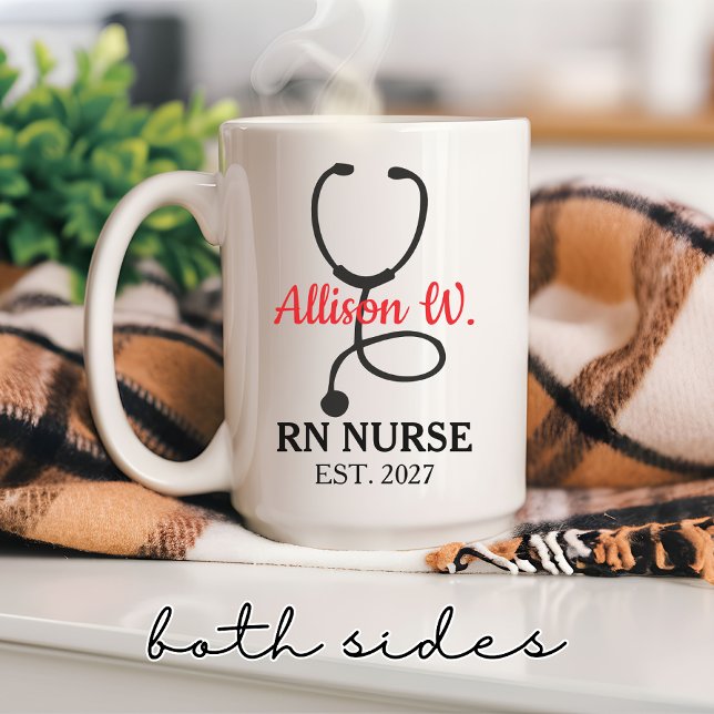 Registerad Studenten Anpassningsbar Mugg för kvinn (nurse mug, nursing mug, registered nurse mug, RN mug, nurse coffee cup, nurse gift, nurse graduation)