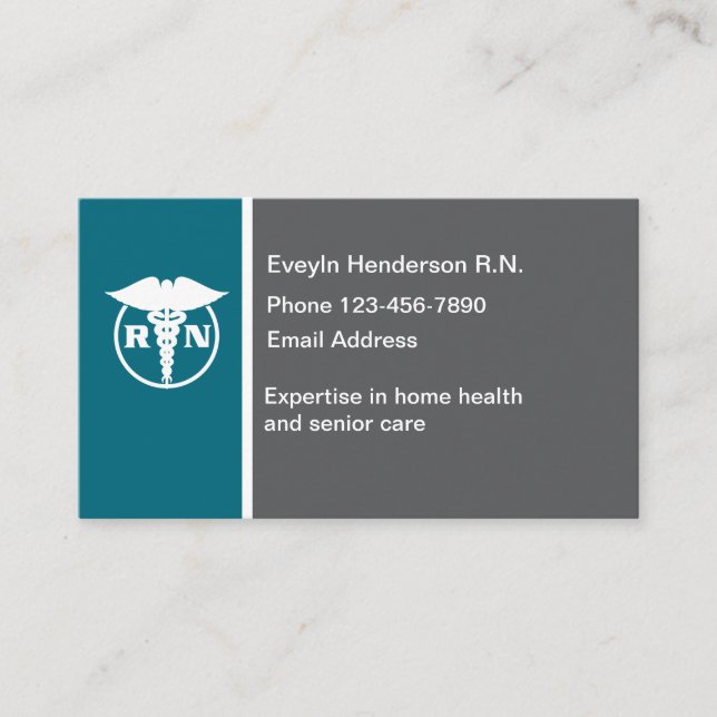 Registered Nurse Modern Unique Business Cards Visitkort (Framsida)